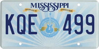 MS license plate KQE499