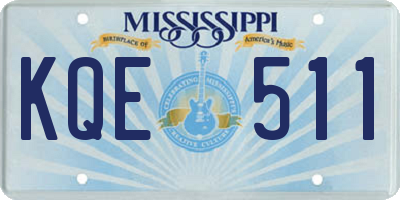 MS license plate KQE511