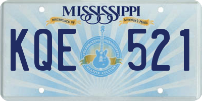 MS license plate KQE521