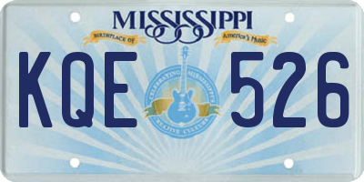 MS license plate KQE526