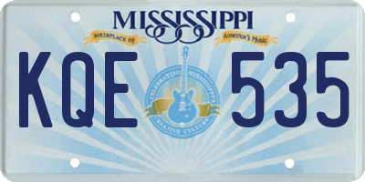 MS license plate KQE535