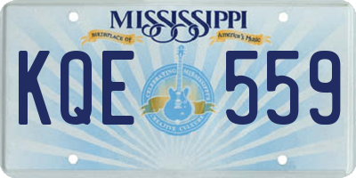 MS license plate KQE559