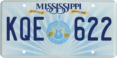 MS license plate KQE622