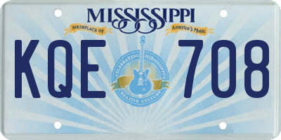 MS license plate KQE708