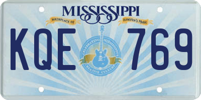 MS license plate KQE769