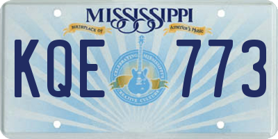 MS license plate KQE773