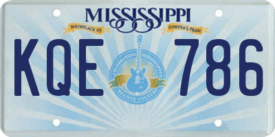 MS license plate KQE786