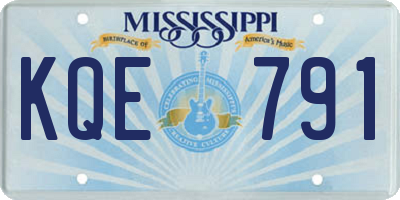 MS license plate KQE791