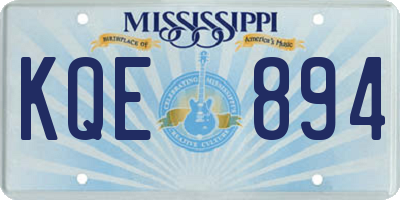 MS license plate KQE894
