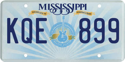 MS license plate KQE899