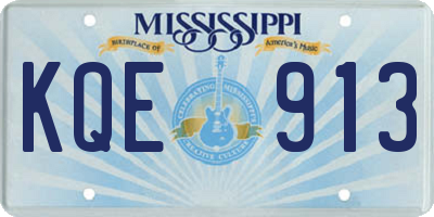 MS license plate KQE913