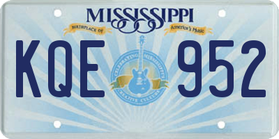 MS license plate KQE952