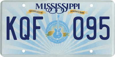 MS license plate KQF095