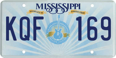 MS license plate KQF169