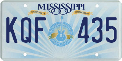 MS license plate KQF435