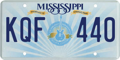 MS license plate KQF440