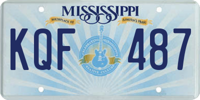 MS license plate KQF487