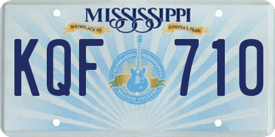 MS license plate KQF710