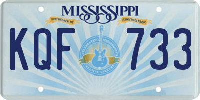 MS license plate KQF733