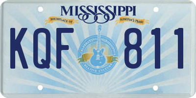 MS license plate KQF811