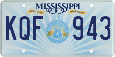 MS license plate KQF943