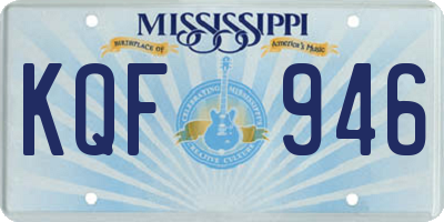 MS license plate KQF946