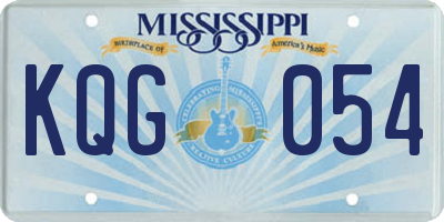MS license plate KQG054