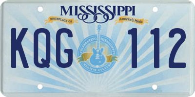 MS license plate KQG112