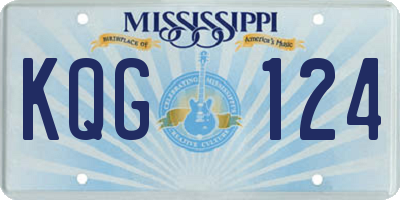 MS license plate KQG124