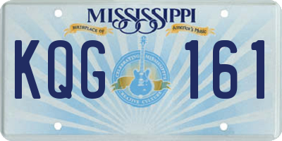 MS license plate KQG161