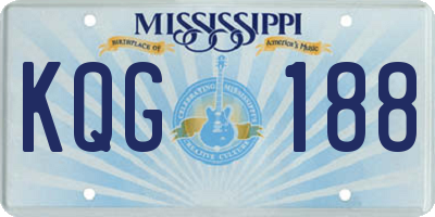 MS license plate KQG188