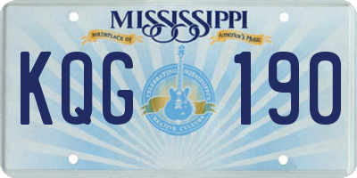 MS license plate KQG190