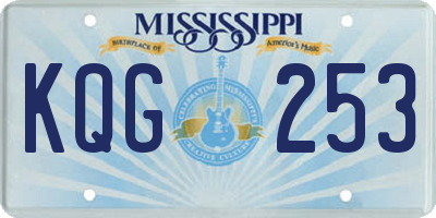 MS license plate KQG253
