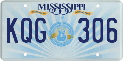 MS license plate KQG306