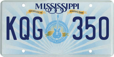 MS license plate KQG350
