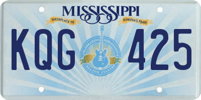 MS license plate KQG425