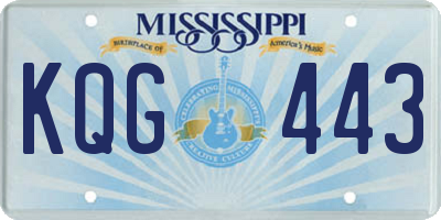 MS license plate KQG443