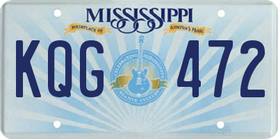 MS license plate KQG472