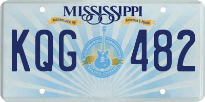 MS license plate KQG482