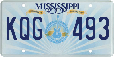 MS license plate KQG493