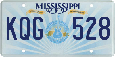 MS license plate KQG528