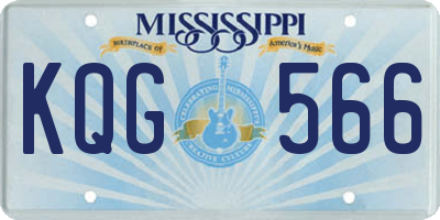 MS license plate KQG566