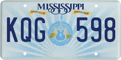 MS license plate KQG598