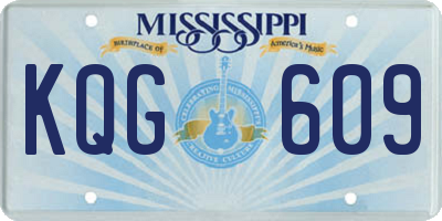 MS license plate KQG609