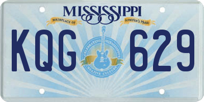 MS license plate KQG629