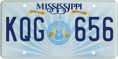 MS license plate KQG656