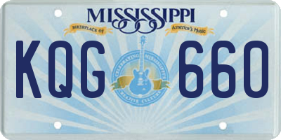 MS license plate KQG660