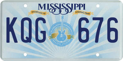 MS license plate KQG676