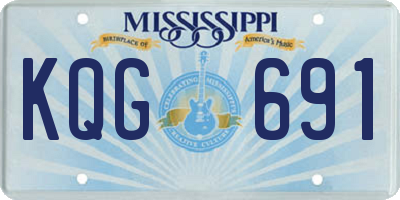 MS license plate KQG691