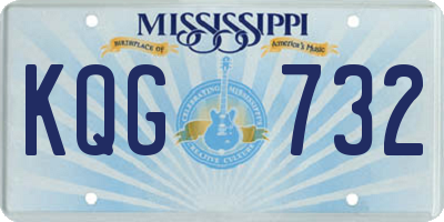 MS license plate KQG732
